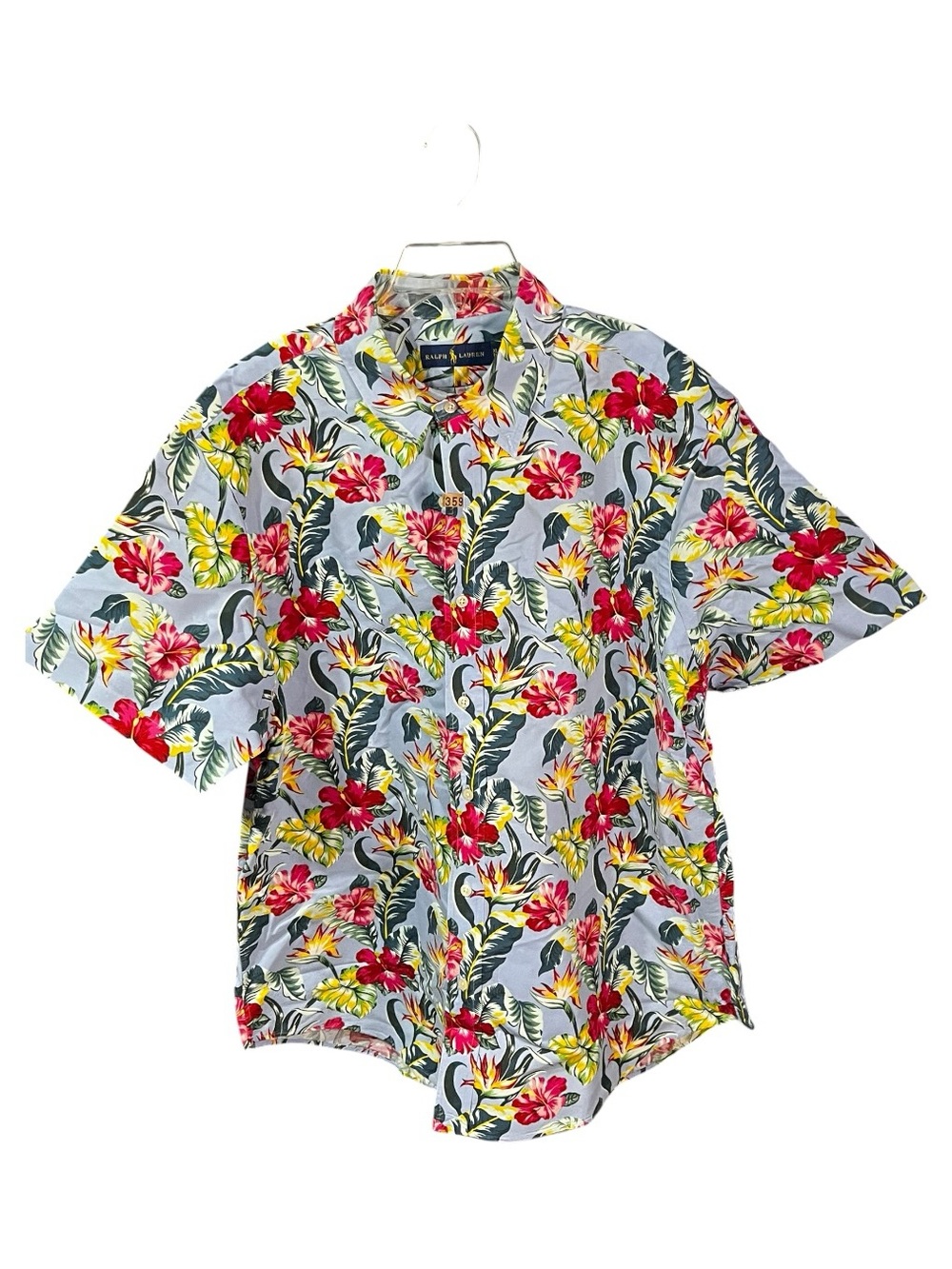Ralph Lauren Light Blue Hawaiian Floral Button-Down Shirt